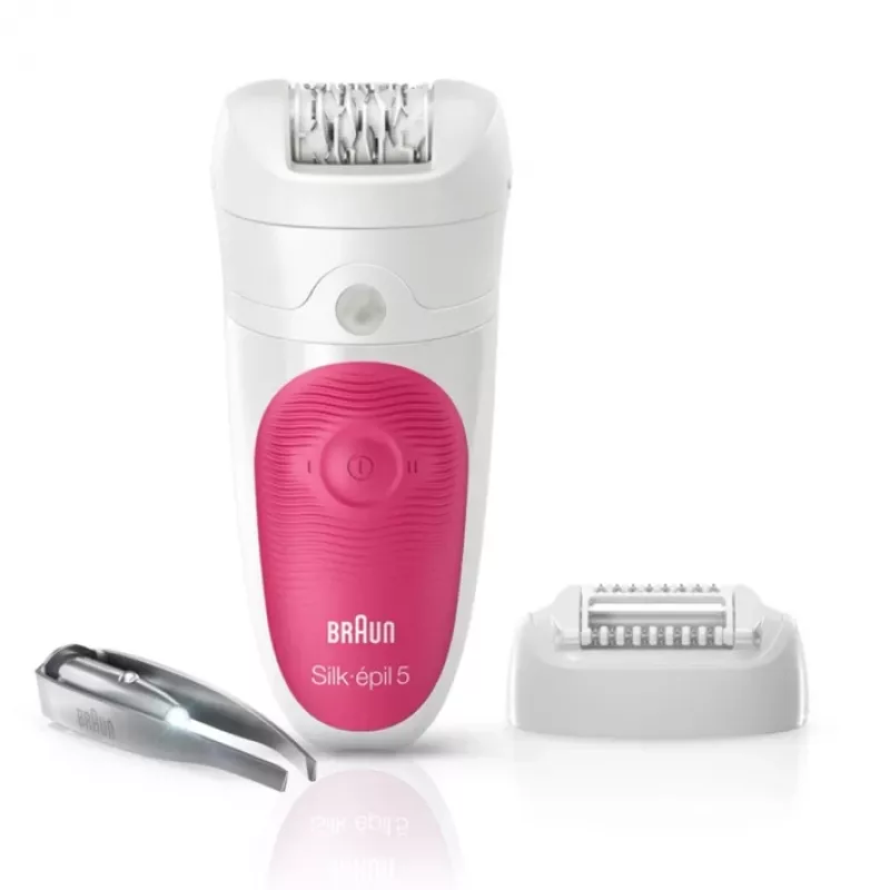 Braun Silk-epil 5 5-500 SensoSmart epiliatorius, rožinis/baltas
