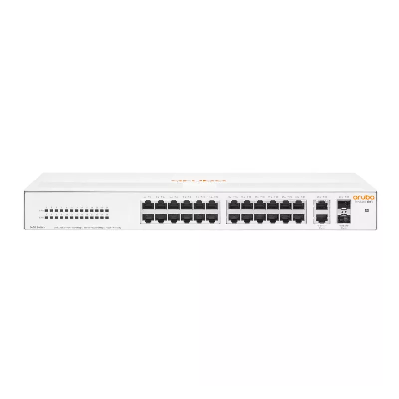HPE Aruba Instant On 1430 26G 2SFP nevaldomas L2 Gigabit Ethernet jungiklis 1U