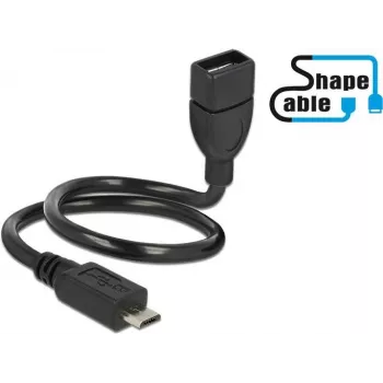 USB laidas DeLOCK 83927 USB 2.0 0,35 m Micro-USB B USB A Juodas