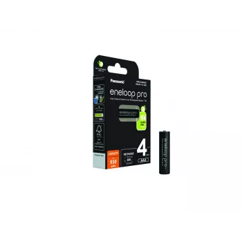 Įkraunamos baterijos PANASONIC ENELOOP PRO AAA 930 mAh 4 vnt (BK-4HCDE/4CP)