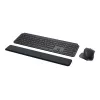 Logitech MX Keys Combo verslui 2 kartos klaviatūra + pelė, RF belaidis + Bluetooth, AZERTY prancūziškas išdėstymas, grafitas