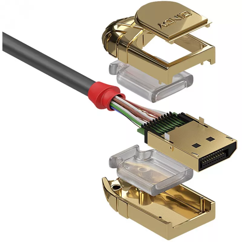 Lindy 5m DisplayPort 1.2 laidas, Gold Line, 5 m, DisplayPort, DisplayPort, vyriškas, vyriškas, 4096 x 2160 pikseliai