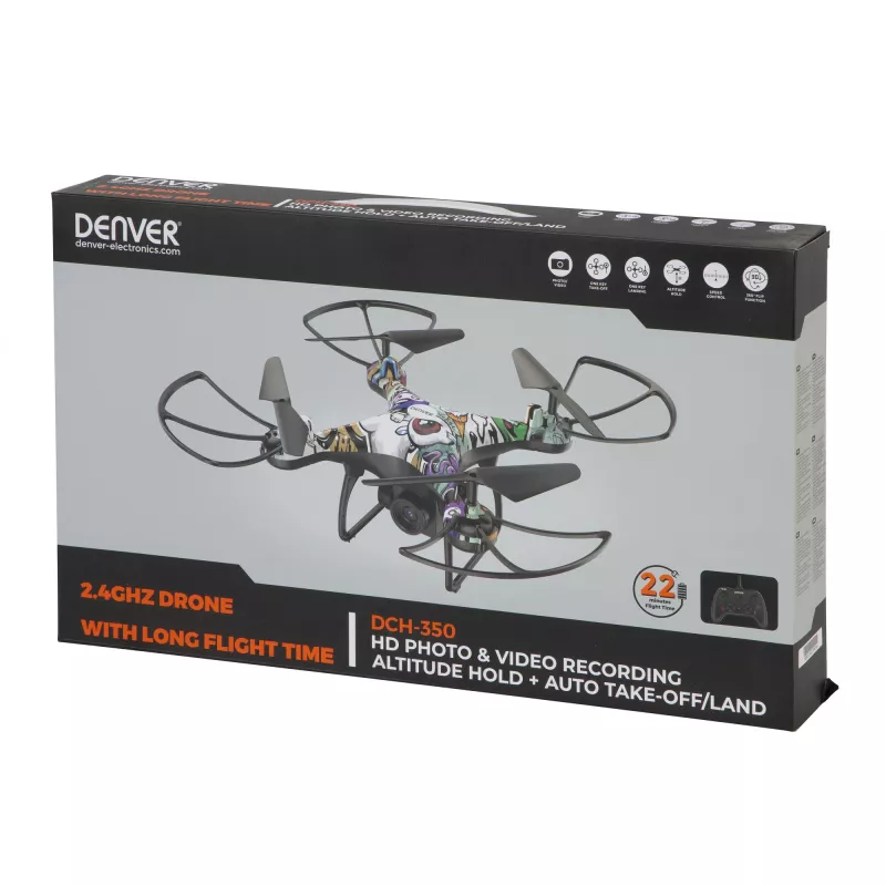 Dronas Denver 2.4GHz su HD kamera ir aukščio fiksavimu