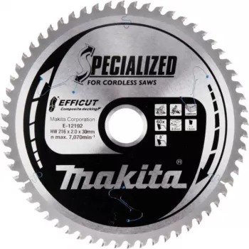 Makita Efficut – diskinis pjūklo diskas – medienai, metalui, WPC (medžio-plastiko kompozitams)