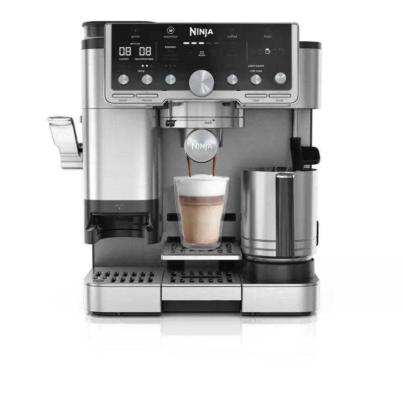Espresso aparatas Ninja ES701EU – pusiau automatinis kavos aparatas su malūnėliu, 2 L vandens talpa, 1650 W