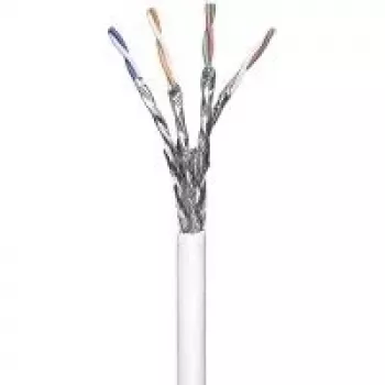 Wentronic Goobay CAT 6 tinklo kabelis, S/FTP (PiMF), baltas, 100 m - CCA vario mišinys, AWG 23/1 (vientisas), PVC (94223)