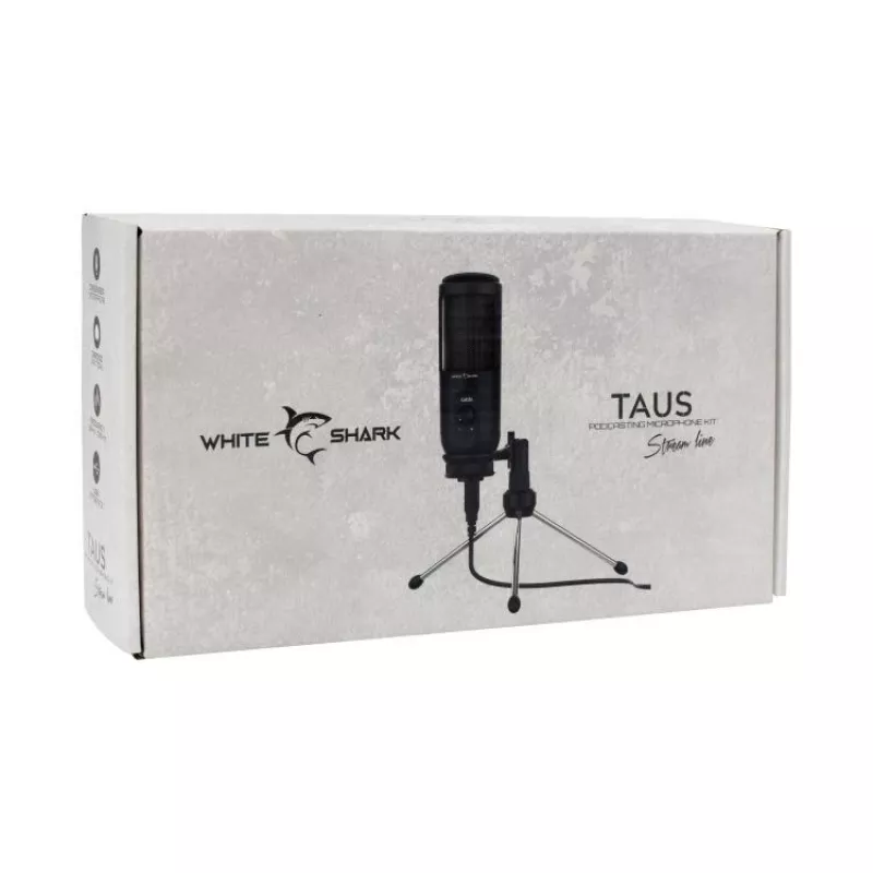White Shark TAUS Microphone Black Studio – profesionalus kondensatorinis mikrofonas