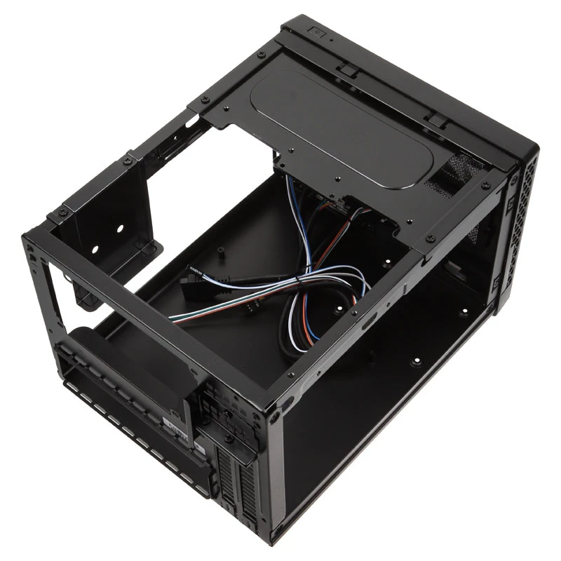 Korpusas SilverStone SUGO 13 – Mini-DTX – be maitinimo šaltinio (AT/PS/2) – juodas – USB/Garsas (SST-SG13B-Q)
