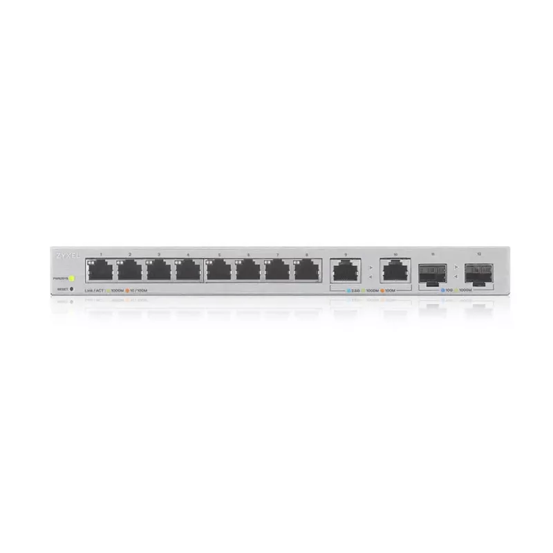 Zyxel XGS1210-12-ZZ0102F tinklo jungiklis valdomas Gigabit Ethernet (10/100/1000) pilka