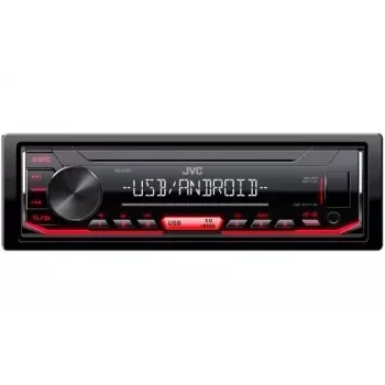 Automobilinis medijos imtuvas JVC KD-X162 1 DIN, 200 W, 24 bitų DAC, FLAC/MP3/WAV/WMA, priekyje USB Type-A, 3,5 mm, LCD 2 eilučių, juodas