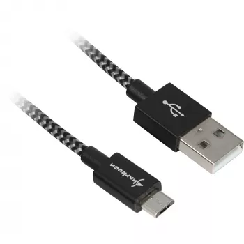 USB A–B laidas Sharkoon 3,0 m su aliuminio pynute