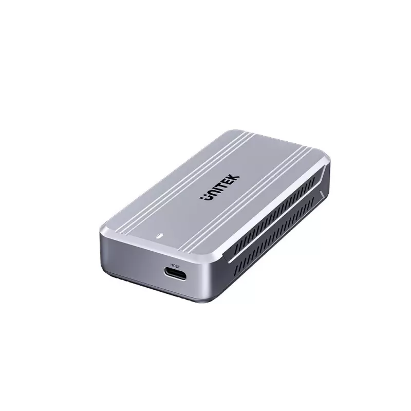Unitek S1242AGY01-EU išorinis SSD korpusas USB4 40Gbps, M.2 NVMe, iki 8TB, aliuminis/plastikas, aktyvus aušinimas