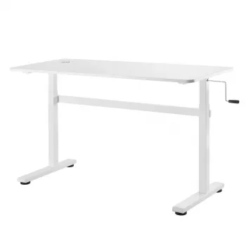 Stalas su rankiniu aukščio reguliavimu Ergo Office, maks. 40 kg, maks. aukštis 117 cm, su stalviršiu darbui stovint ir sėdint, ER-401 W