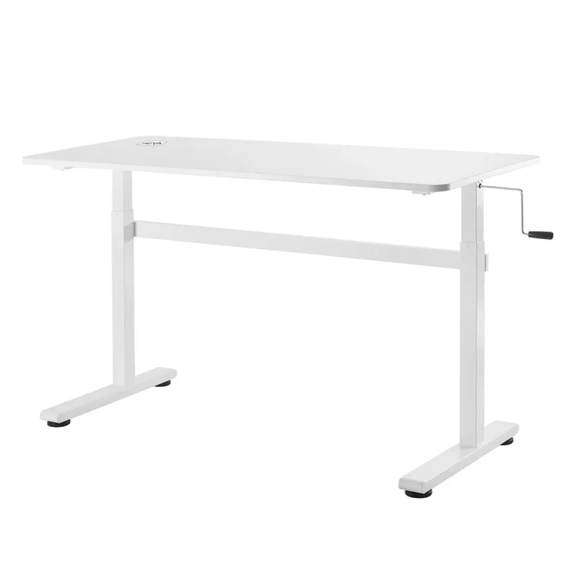 Stalas su rankiniu aukščio reguliavimu Ergo Office, maks. 40 kg, maks. aukštis 117 cm, su stalviršiu darbui stovint ir sėdint, ER-401 W