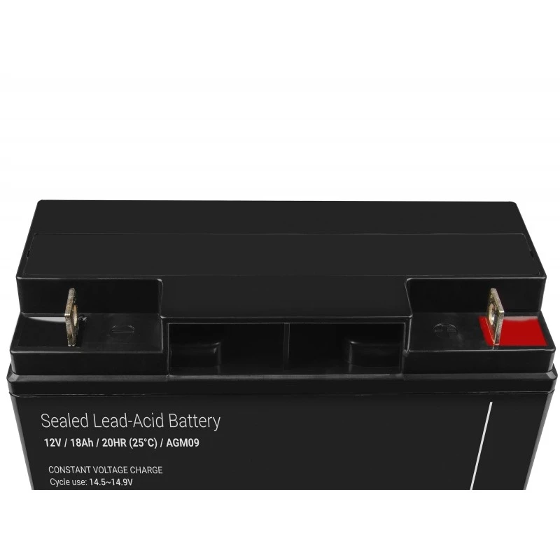 Akumuliatorius švino-rūgštinis VRLA Green Cell AGM09 12 V 18000 mAh, juodas