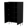 Laikymo spinta Cama Meble PALAZZO BIS 100x39x166 matinė juoda, ant grindų, prie sienos