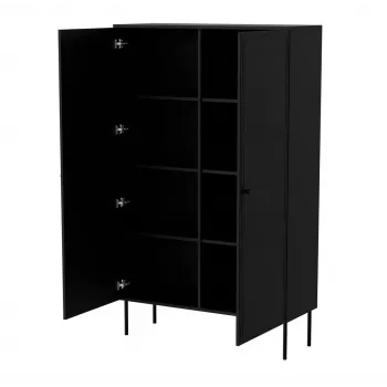 Laikymo spinta Cama Meble PALAZZO BIS 100x39x166 matinė juoda, ant grindų, prie sienos
