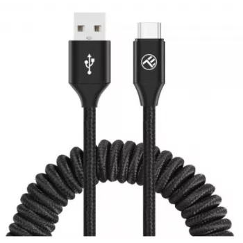 USB į USB-C duomenų laidas Tellur ištraukiamas 3A 1,8 m juodas