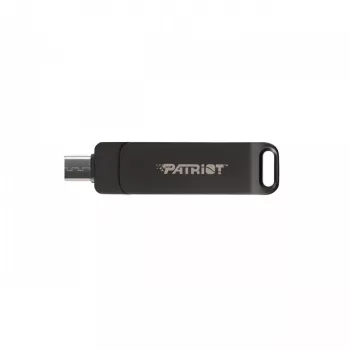 USB atmintukas PATRIOT RAGE R550 128GB USB 3.2 (USB-A / USB-C), skaitymas 100 MB/s, sukamas, juodas
