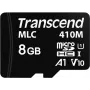 Transcend 410M atminties kortelė 8 GB A1 Video Class V10 UHS-I U1 Class10 microSDHC UHS-I