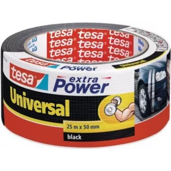TESA Extra Power juosta – tvirtinimui, meistravimui, žymėjimui, remontui – vidaus ir lauko darbams – juoda – metalui, medžiui (56388-1-3)