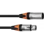 XLR laidas PSSO 3 kontaktų, 3 m, juodas, Neutrik jungtimis