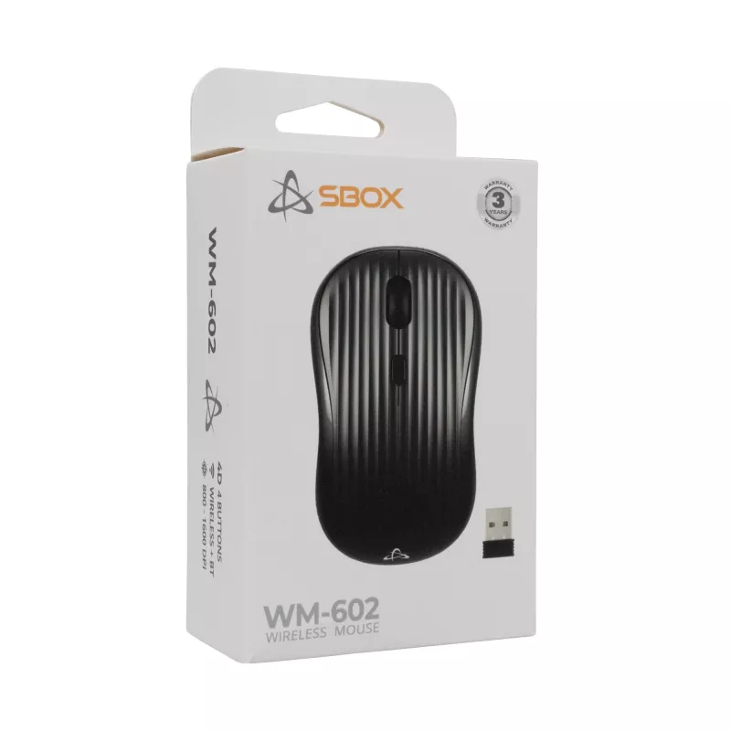 Pelė SBOX WM-602 Black Wireless Interface