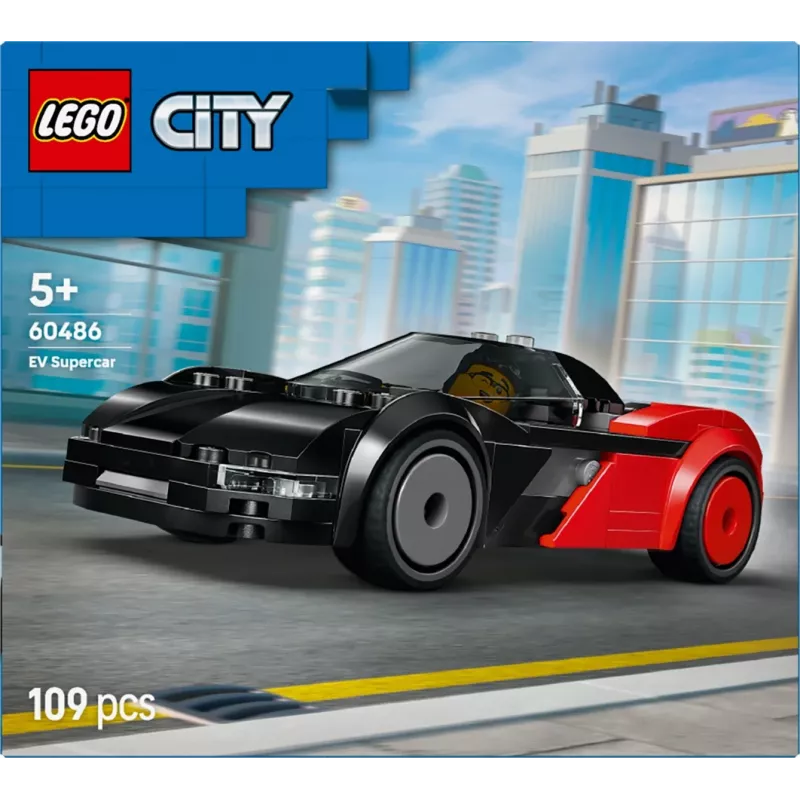 LEGO CITY 60486 Elektromobilis Supercar Konstruktorius