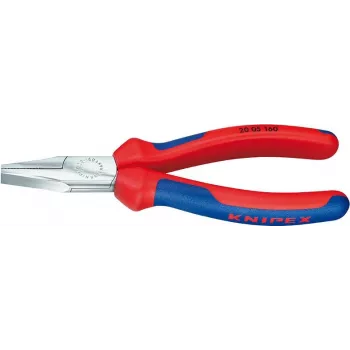 Knipex replės plokščiu galu DIN ISO 5745, ilgis 160 mm, chromuotos, daugiakomponentė rankena