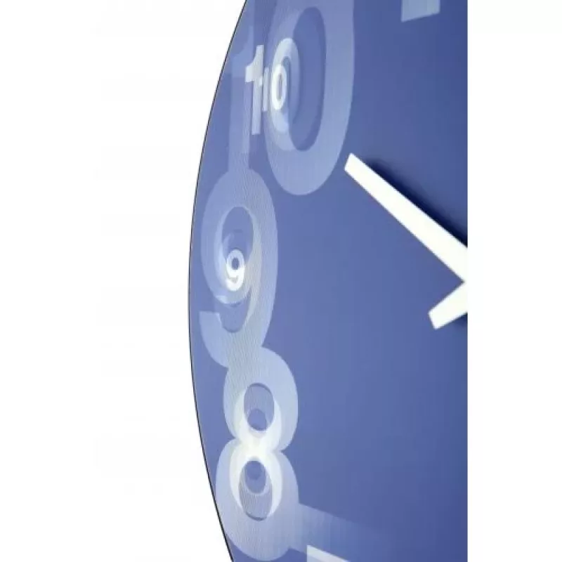 NeXtime klok 3077bl 3D, Ø39,5 cm, sieninis, mėlynas/baltas