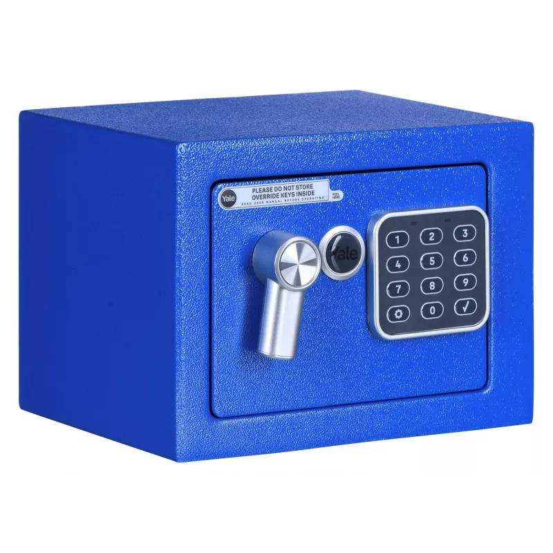 Stovimas seifas Yale YSV/170/DB2/B Steel Blue, kombinacinis užraktas, 3,8 L, tvirtinimas prie grindų/sienos