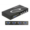 DeLock Switch VGA 4 prievadų rankinis dvipusis – vaizdo jungiklis – 4 x VGA – stalinis (87635)
