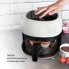 Kepimo puodas Sponge Air Fryer stiklinis 4L skaidrus dizainas
