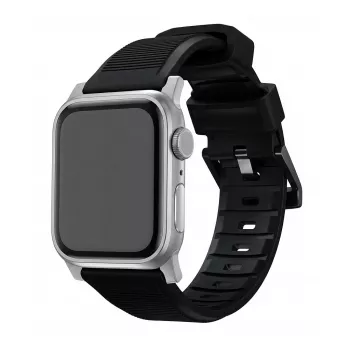 Laikrodžio dirželis Nomad Rugged Strap Black Connectoor Silver, 42/44/45/49 mm