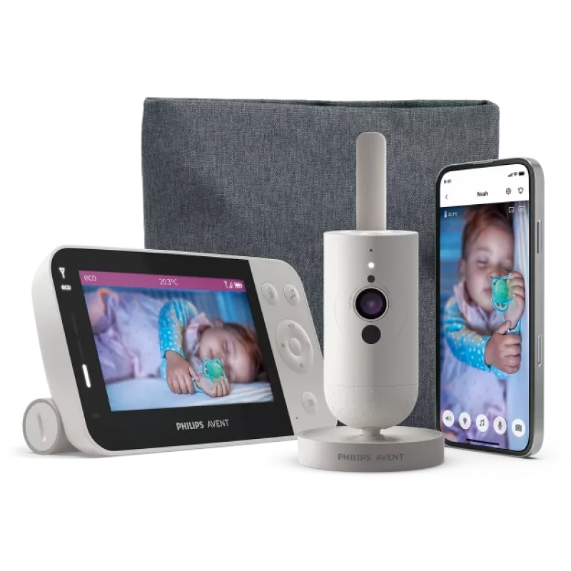 Philips AVENT SCD953/26 belaidis vaizdo kūdikio monitorius 400 m Wi-Fi Pilka, Balta