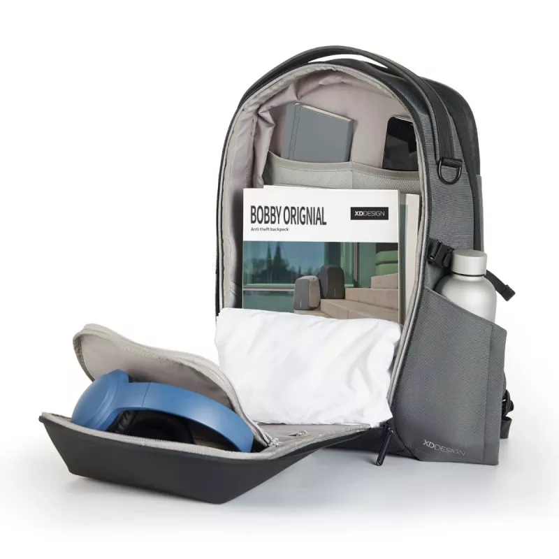 Kuprinė XDDESIGN Bizz Grey P705.932 – atspari vandeniui, lengva miesto kuprinė