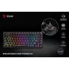 Savio Phenix SAVGK-RED belaidė mechaninė klaviatūra (82 klavišai, 75 %, Gateron Pro, RGB, RF 2,4 GHz / Bluetooth / USB)
