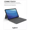 Dėklas su klaviatūra Combo Touch US iPad Pro 11 1,2,3 Gen pilka