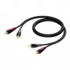 Audio kabelis Procab 2x RCA/Cinch kištukas, 1 m ilgio (modelis 1KPCL079)
