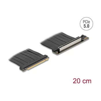 PCI Express 5.0 x16 lankstusis kabelis DELOCK 81289, x16 lizdas, 20 cm