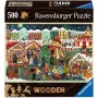 Ravensburger Wooden Puzzle Christmas Market – 500 dalių medinis dėlionė