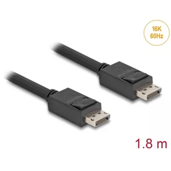 Delock DisplayPort kabelis DisplayPort 2.1, 1,8 m, 16K 60 Hz, 80 Gbps