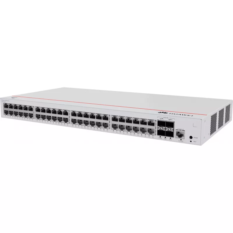 HUAWEI eKit S220 Series S220-48P4X valdomas L2 Gigabit Ethernet (10/100/1000) su PoE 1U pilkas