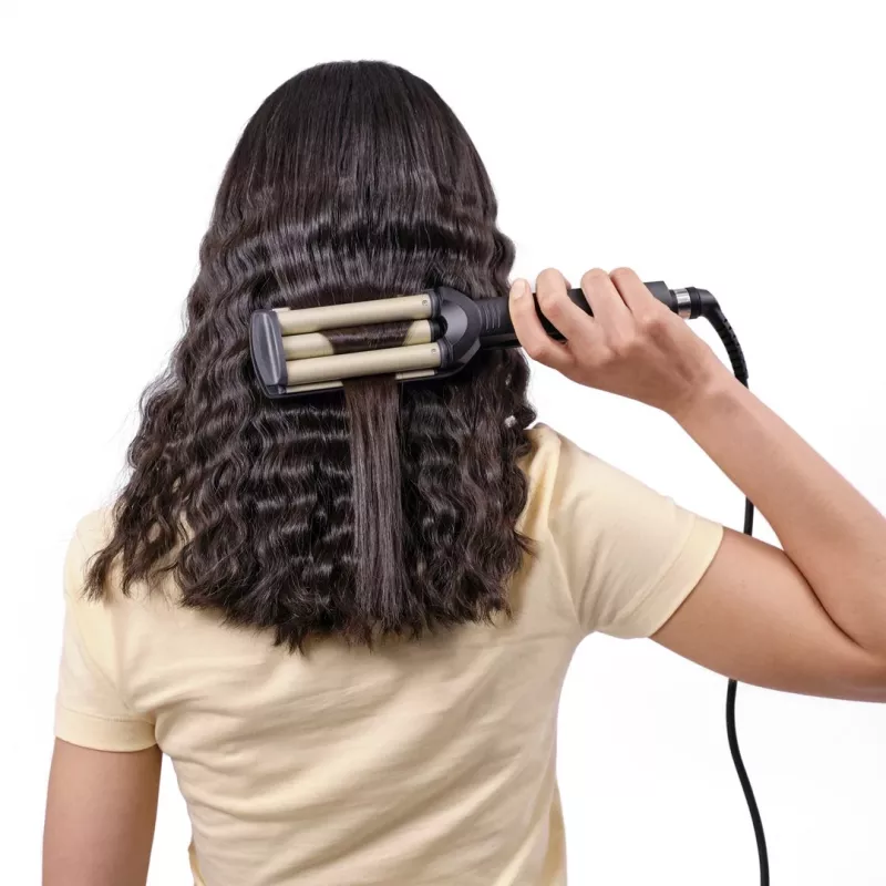 BaByliss C260E EasyWaves tekstūravimo lygintuvas šiltai juodas, sidabrinis, 70.9 W (1.8 m)