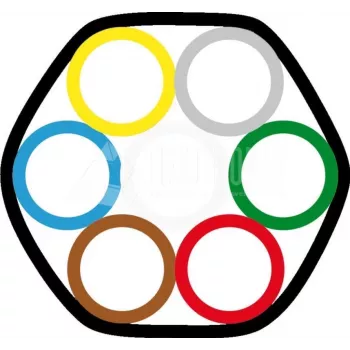 Lightwin ROUND 12/8X7 BL juodas ryšio priedas