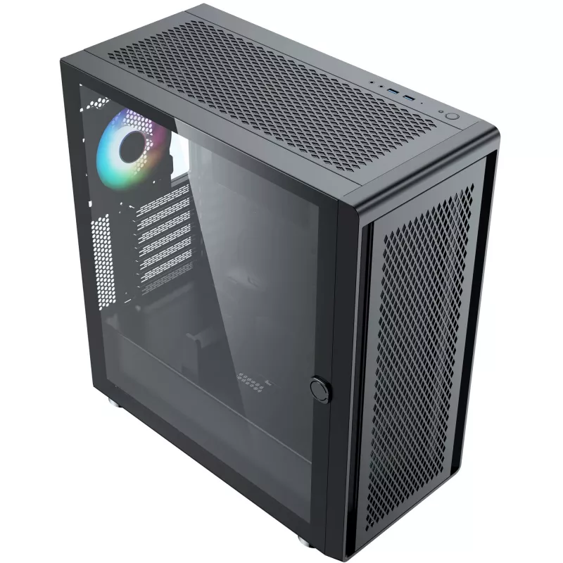 PC korpusas Silentware Air 100 Black – mid-tower ATX korpusas, juodas