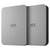 LaCie Mobile Drive 1TB išorinis kietasis diskas nešiojamas – Mėnulio sidabro spalvos USB-C 3.2, skirtas PC ir Mac, iš perdirbtų medžiagų