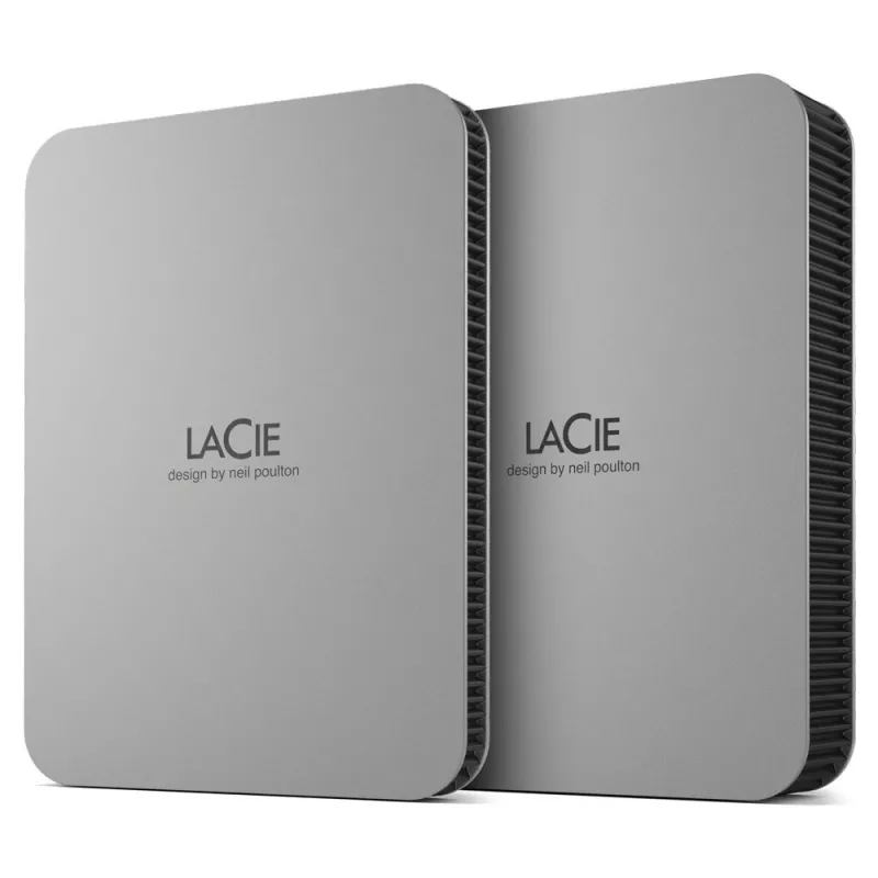 LaCie Mobile Drive 1TB išorinis kietasis diskas nešiojamas – Mėnulio sidabro spalvos USB-C 3.2, skirtas PC ir Mac, iš perdirbtų medžiagų