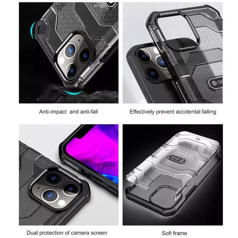Apsauginis smūgiams atsparus dėklas Devia Vanguard, skirtas iPhone 12 Pro Max, žalias