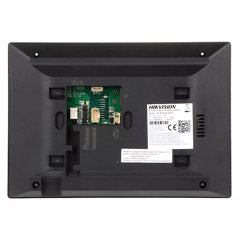 Vaizdo domofonas Hikvision DS-KH6320-TE1, 7 colių liečiamas ekranas, PoE, 1024×600, MicroSD iki 32 GB, Ethernet, Linux
